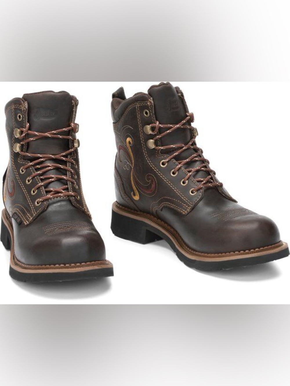 Women’s Justin Work Boots Waterproof Lace Up Composite Toe